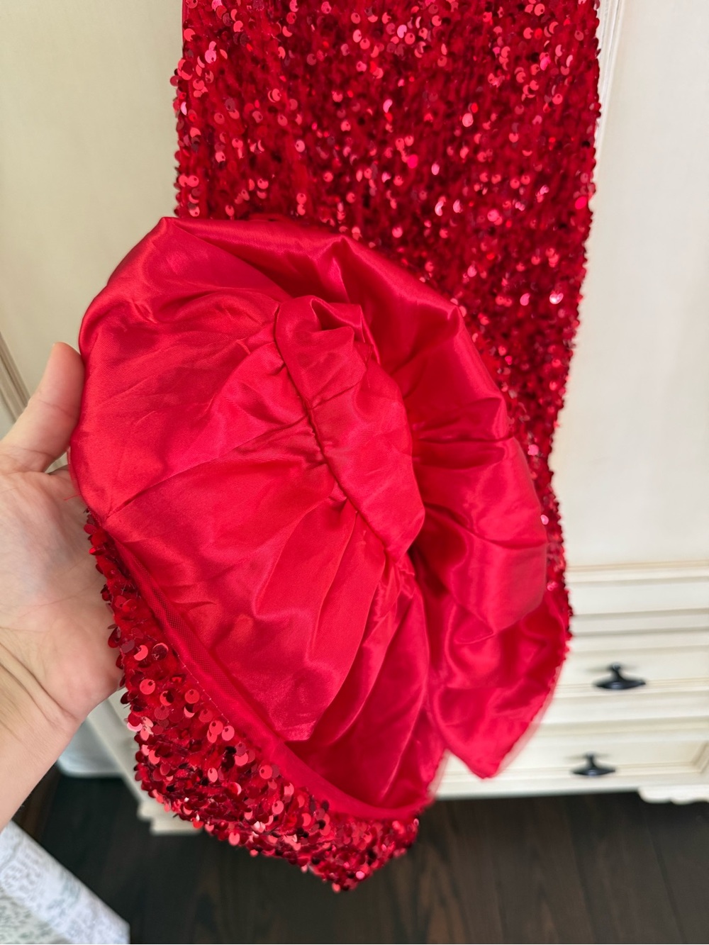Lola and the Boy's Red Sequin Bow Party Dress - Picture 4 of 7
